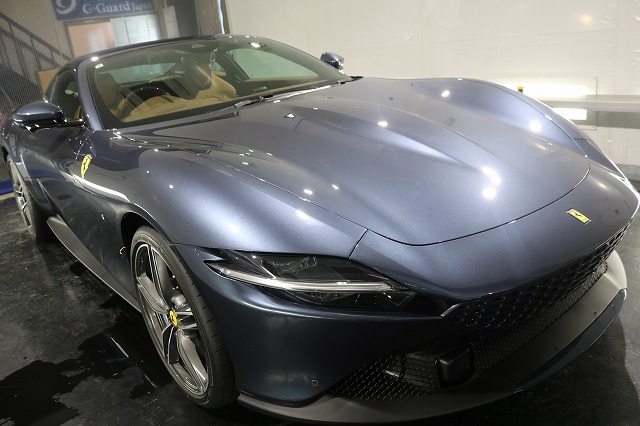 フェラーリローマ プロテクションフィルム 施工完了