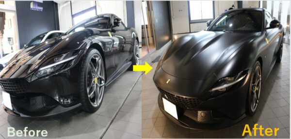 フェラーリローマ マット PPF ビフォアフ