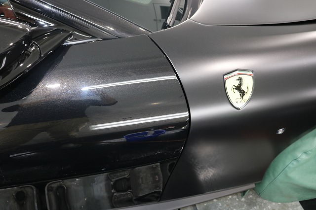 フェラーリローマ マット PPF 施工3 - トータルカービューティIIC フェラーリローマ マット PPF 施工3