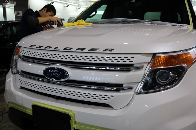 フォードエクスプローラー カーコーティング 下地処理