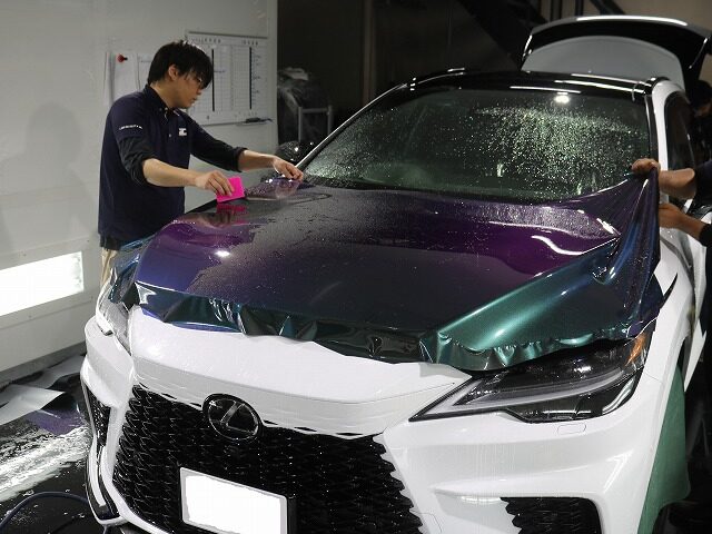 レクサスRX500h マジョーラ色 カラープロテクションフィルム2