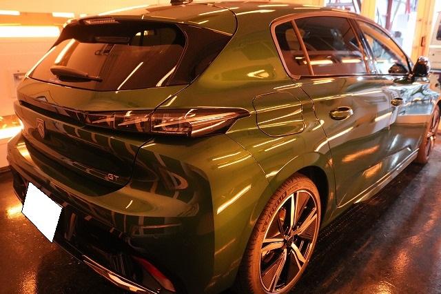 埼玉県川口市 プジョー308 カーコーティング施工 遠赤ブース - トータルカービューティIIC 埼玉県川口市 プジョー308 カーコーティング施工 遠赤ブース