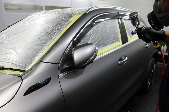 大和市のベンツEQAにカーコーティング