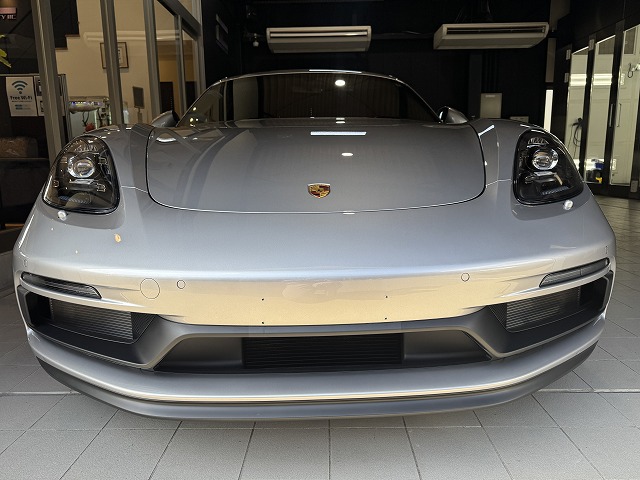 ポルシェ718ケイマン　セラミックコーティング施工後　完成写真　印西市