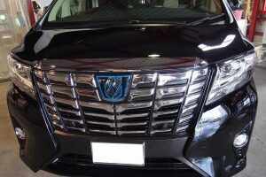 千葉県よりお越しのアルファードにクォーツガラスコーティング
