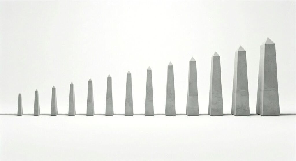 Row of white stone