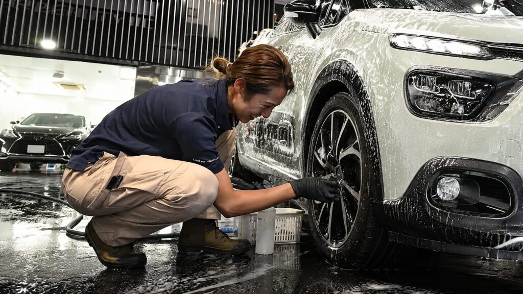 コーティング施工後のメンテナンスの様子