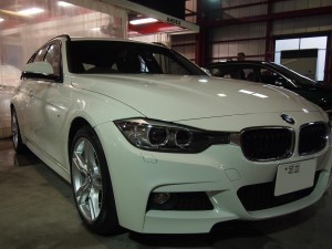 BMW３シリーズにクォーツガラスコーティング