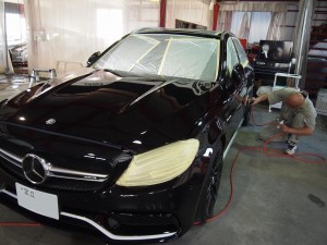 メルセデスベンツAMG　養生