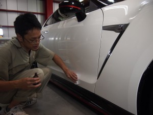 日産GTR　塗り込み