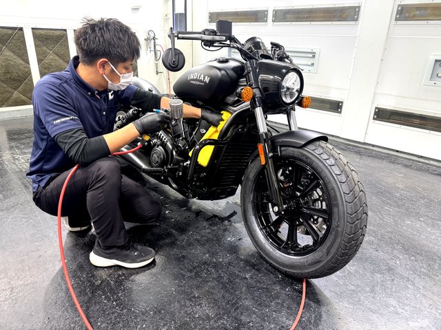 バイクコーティング吹き付け スカウトボバー - トータルカービューティIIC バイクコーティング吹き付け スカウトボバー