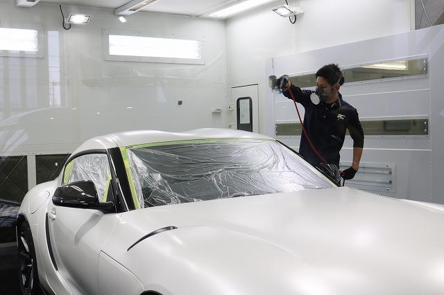 トヨタGRスープラ スプレー吹き付け施工 - トータルカービューティIIC トヨタGRスープラ スプレー吹き付け施工
