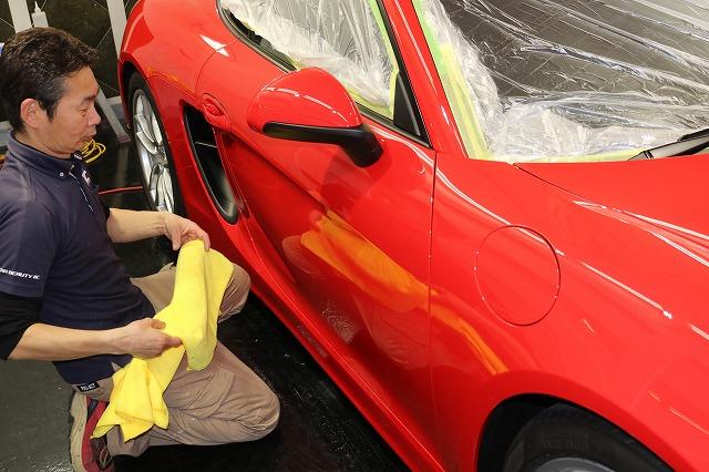 ポルシェ718ケイマン　ガラスコーティング