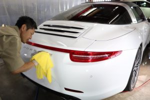 ポルシェ911タルガ コーティング 拭きあげ - トータルカービューティIIC ポルシェ911タルガ コーティング 拭きあげ