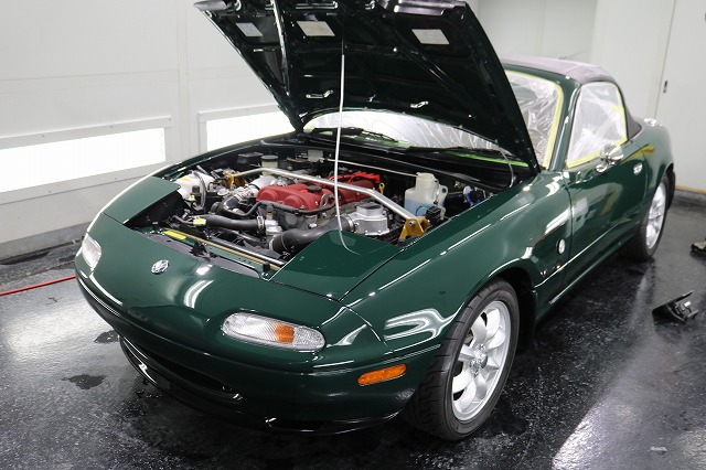 ユーノスロードスター エンジンルーム - トータルカービューティIIC ユーノスロードスター エンジンルーム