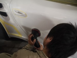 ポルシェ911ターボS　磨き