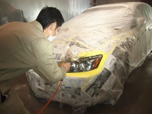 レクサスIS ヘッドライトコーティング 吹き付け - トータルカービューティIIC レクサスIS ヘッドライトコーティング 吹き付け