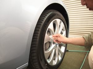 メルセデスベンツE400 ホイールコーティング - トータルカービューティIIC メルセデスベンツE400 ホイールコーティング