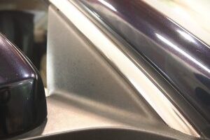 ボルボS80のメッキモールクリーニング＆コーティングを施工