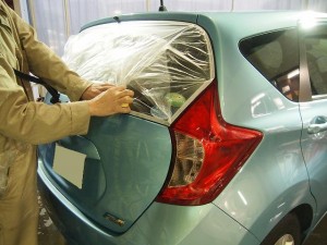 日産ノート　マスキング