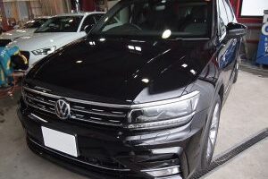 VWティグアンに親水性のセラミックシールドを施工