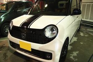 新車ホンダN-ONEに疎水性のセラミックプロ9Hを1層コーティング施工