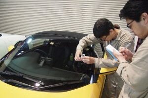 ホンダS660に樹脂コーティング&ガラスリペアを施工
