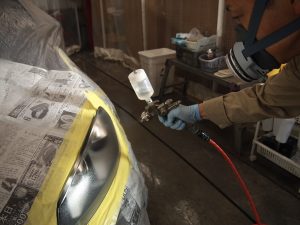 VWゴルフ ヘッドライトコーティング 吹き付け - トータルカービューティIIC VWゴルフ ヘッドライトコーティング 吹き付け