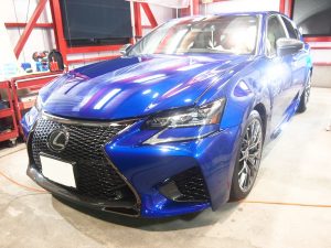 レクサスGSFに最強被膜硬度9Hの親水性コーティングセラミックシールドを施工 - トータルカービューティIIC レクサスGSFに最強被膜硬度9Hの親水性コーティングセラミックシールドを施工