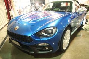 アバルト124スパイダーのアルミホイールにバリアタフコートを施工