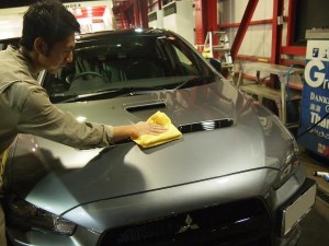 ランサーエボリューション 拭きあげ