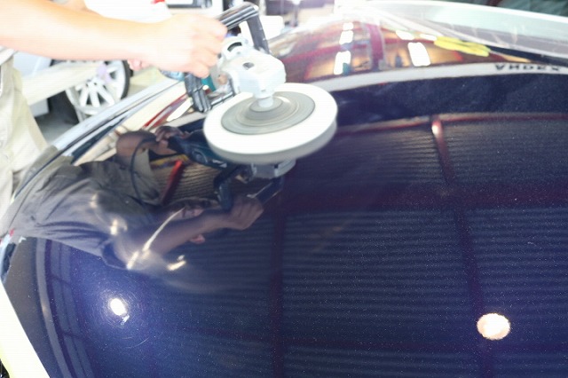 千葉県からお越しのアウディRS6に疎水性の最強カーコーティング『セラミックプロ9 04 - トータルカービューティIIC アウディRS6 研磨 ボンネット