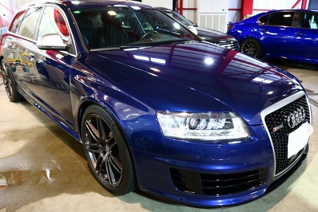 千葉県からお越しのアウディRS6に疎水性の最強カーコーティング『セラミックプロ9 05 - トータルカービューティIIC アウディRS6 施工後