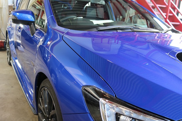 千葉県からご来店のスバル・WRXへセラミックプロ9H5層でコーティング施工させて 03 - トータルカービューティIIC スバル WRX 研磨 施工後