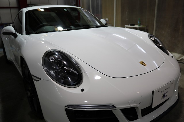 ポルシェ911　コーティング施工後　フロント