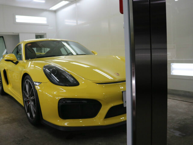 埼玉県よりご来店のポルシェケイマンGT4にエシュロンコーティング 07 - トータルカービューティIIC ポルシェケイマンGT4 エシュロンコーティング クリーンブース