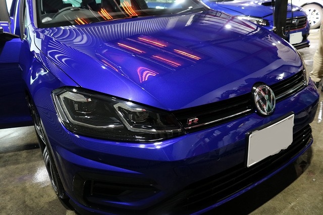 千葉県からご来店のVWゴルフヴァリアントにガラスコーティングを5層施工させていた 02 - トータルカービューティIIC VWゴルフヴァリアント フロント