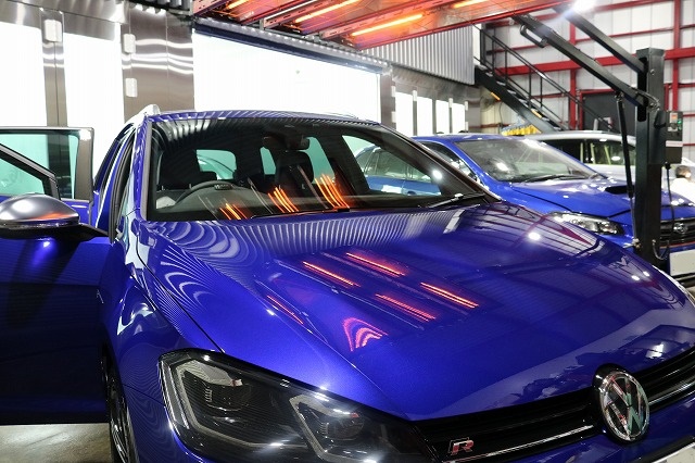 千葉県からご来店のVWゴルフヴァリアントにガラスコーティングを5層施工させていた 03 - トータルカービューティIIC VWゴルフヴァリアント 焼き付け乾燥