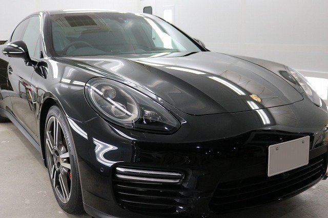東京都からご来店のポルシェ・パナメーラにガラスコーティングを2層施工させていただ 07 - トータルカービューティIIC ポルシェパナメーラ フロント