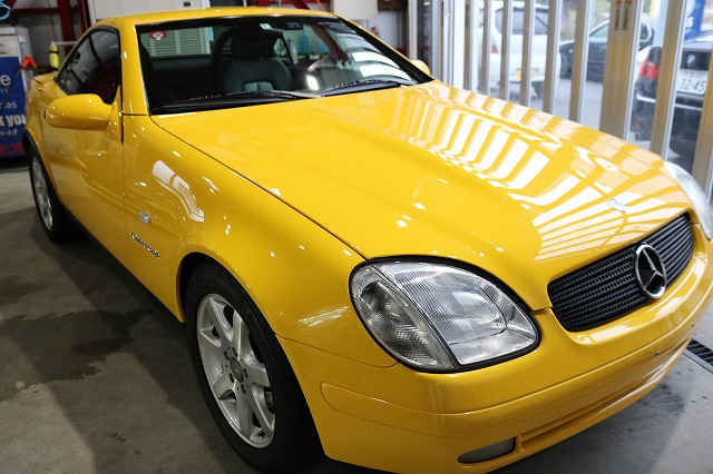 東京都からご来店のメルセデス・ベンツSLK230へガラスコーティング施工 05 - トータルカービューティIIC ベンツSLK230 コーティング施工後