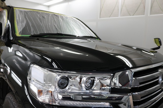 千葉県からご来店のトヨタ・ランドクルーザーへ親水性ガラスコーティング施工 04 - トータルカービューティIIC ランドクルーザー コーティング施工後