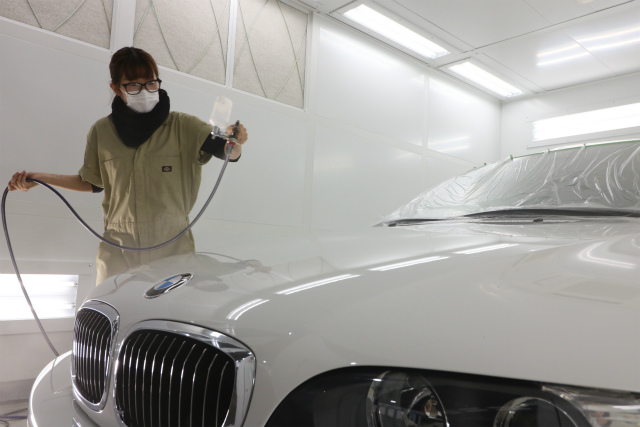 BMWアルピナB3　コーティング　吹き付け