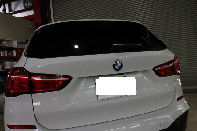 BMWX1　コーティング施工後　リア