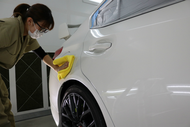 スバルWRXに親水ガラスコーティング「千葉県習志野市よりご来店です。」 05 - トータルカービューティIIC スバルWRX コーティング