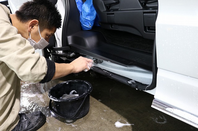 ホンダオデッセイ　細部洗浄