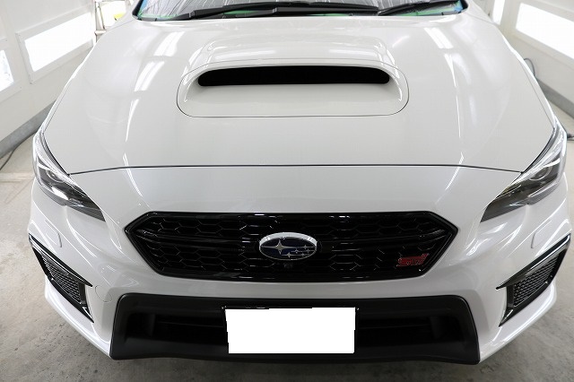 千葉県市川市からお越しの新車スバルWRXに親水性の最強カーコーティング『セラミッ 08 - トータルカービューティIIC スバルWRX 施工後 ボンネット