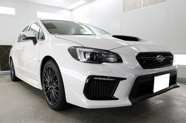 千葉県市川市からお越しの新車スバルWRXに親水性の最強カーコーティング『セラミッ 09 - トータルカービューティIIC スバルWRX 施工後 フロント