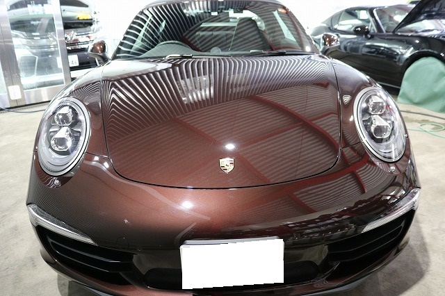 埼玉県川口市からお越しのポルシェ911タルガ4に幌専用コーティング 09 - トータルカービューティIIC ポルシェ911タルガ4 施工後 フロント