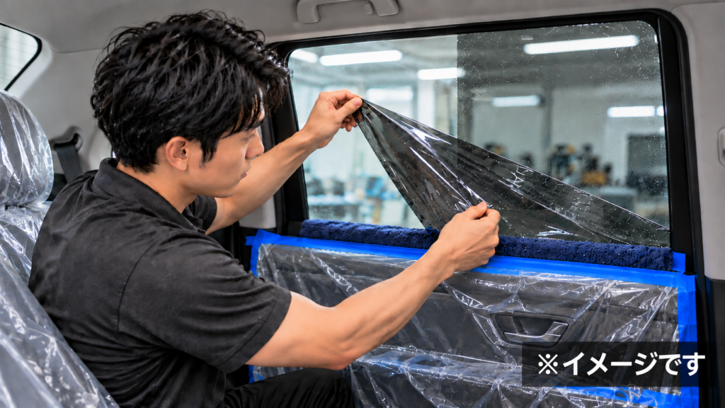 カーフィルムを剥がす・張り替える場合は追加費用が必要 - トータルカービューティIIC カーフィルムを剥がすイメージ