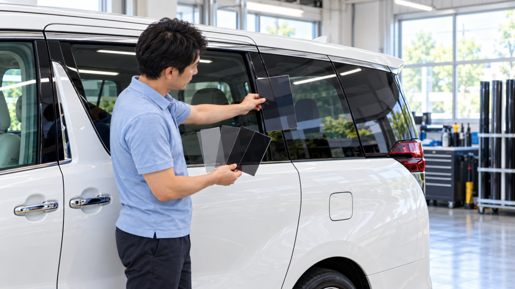 スモーク遮熱フィルムをリアに貼る際のポイント - トータルカービューティIIC スモーク遮熱フィルムをリアに貼る際のポイント